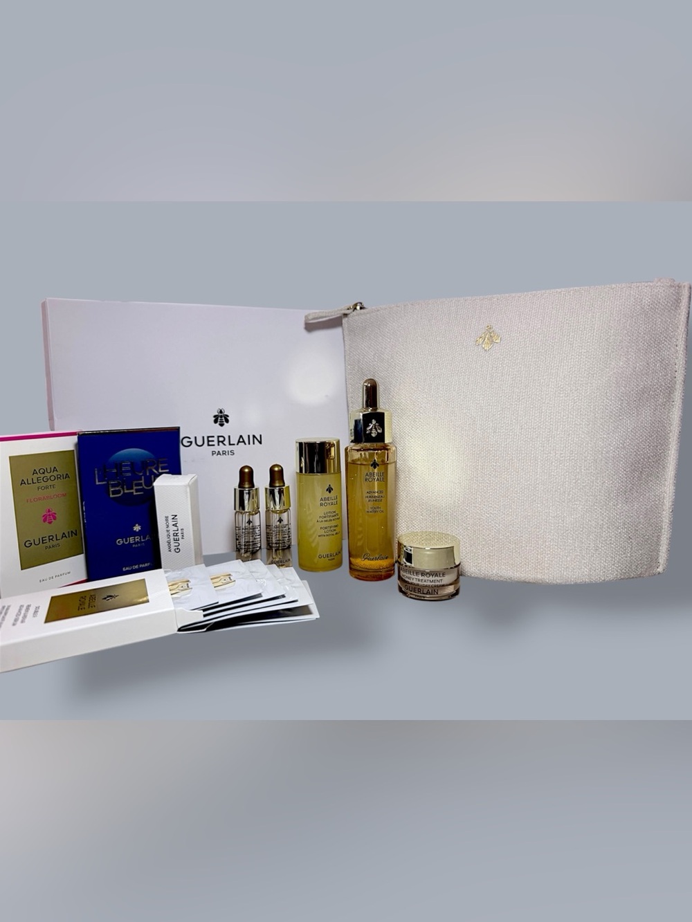 Guerlain Abeille Royale Golden Honey Face Oil & Pouch set